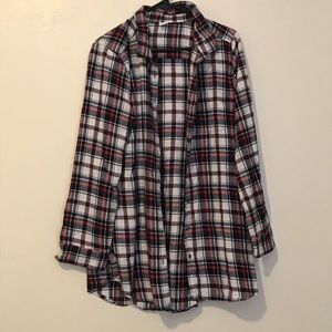 Long plaid night shirt